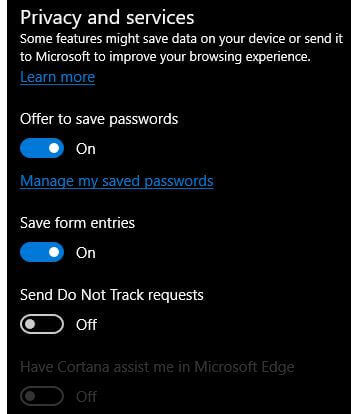 Stored Password In Microsoft Edge