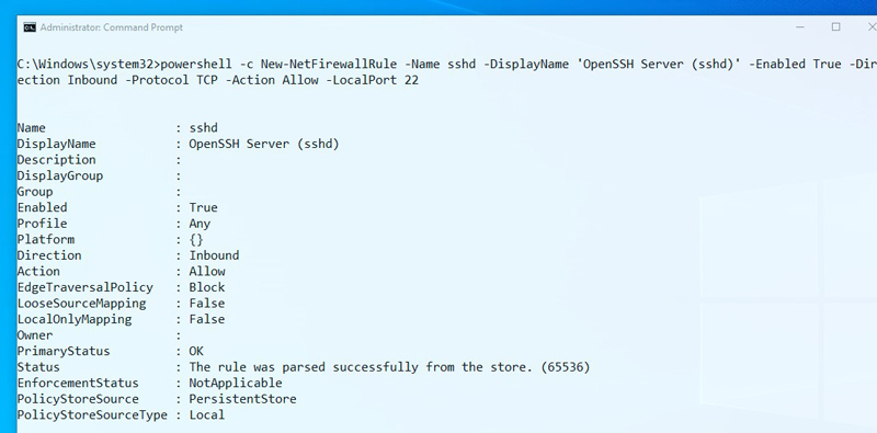 نصب و پیکربندی SSH Server در ویندوز 10